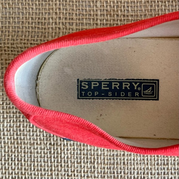 SPERRY TOP-SIDER Crest Canvas Slide On Sneakers Red Size 8 - Picture 9 of 14
